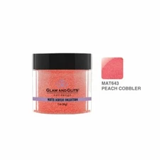 Glam And Glits Matte Acrylic Powder MAT643 - Peach Cobbler 1 oz
