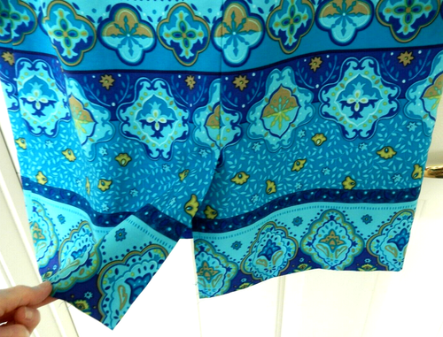 Kathy Lee Collection Sleeveless Print Dress-8, pretty blue multi - Picture 12 of 13