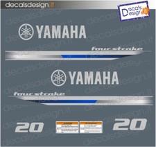 Adesivi calandra motore marino fuoribordo Yamaha 20 cv F20 da 2013 gommone barca