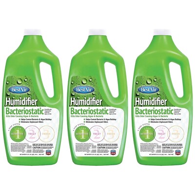 BestAir 3BT Original Humidifier Bacteriostatic Water Treatment 3-Pack 96oz Total