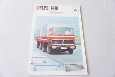 1974 Mercedes Benz TLP/LPS 1418 LKW LKW Verkaufskatalog Werbeprospekt 