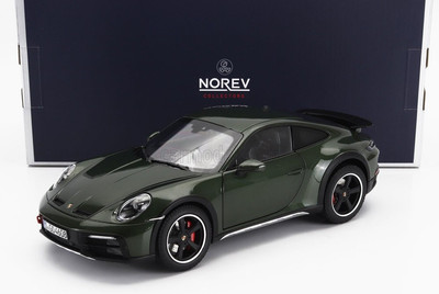 Porsche 911 (992) Dakar Coupe 2023 Oak Green 1/18 Scale Diecast Car Norev