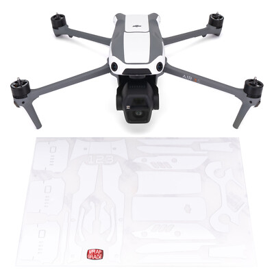 Wrapgrade Skin Autocollant Compatible DJI Air 2S - Accent Color B Neon Orange - Protection Design
