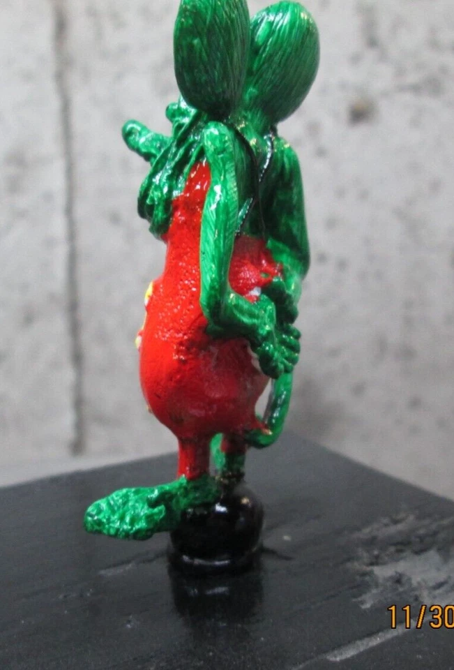 raro ornamento de capô de carro pintado à mão rat fink ed roth ratrod hotrod - Imagem 3 de 3