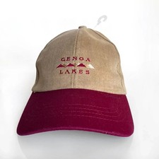 Vintage Texace USA Made Genoa Lakes Adjustable Baseball Trucker Hat Cape