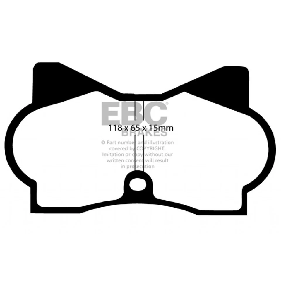 Pastillas de freno delanteras EBC para Maserati Bora 1973-1979 5,7 Redstuff Foto 2 de 4