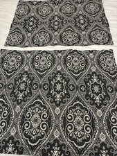 Ralph Lauren Shams STANDARD Paisley Spectator Black Cotton VINTAGE PAIR