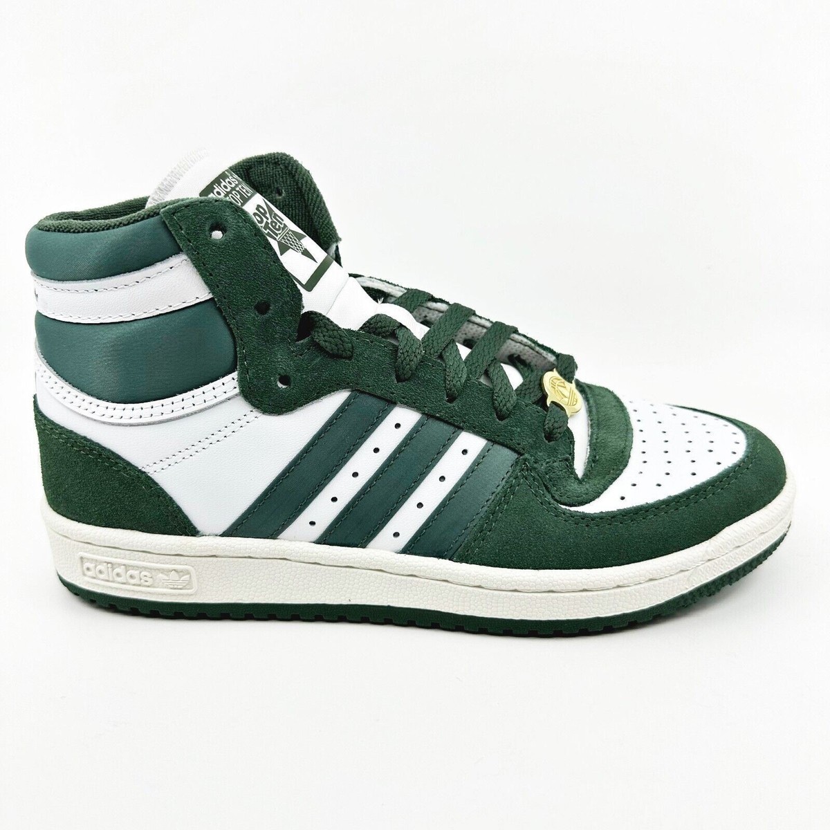 「ten」 Adidas Originals Top Ten RB Green White Womens Leather Sneakers