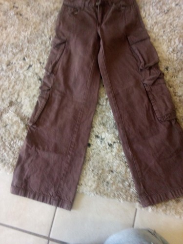 y2k Pacsun Pants Womens 23 Brown Baggy Cargo Mid Rise Wide Leg
