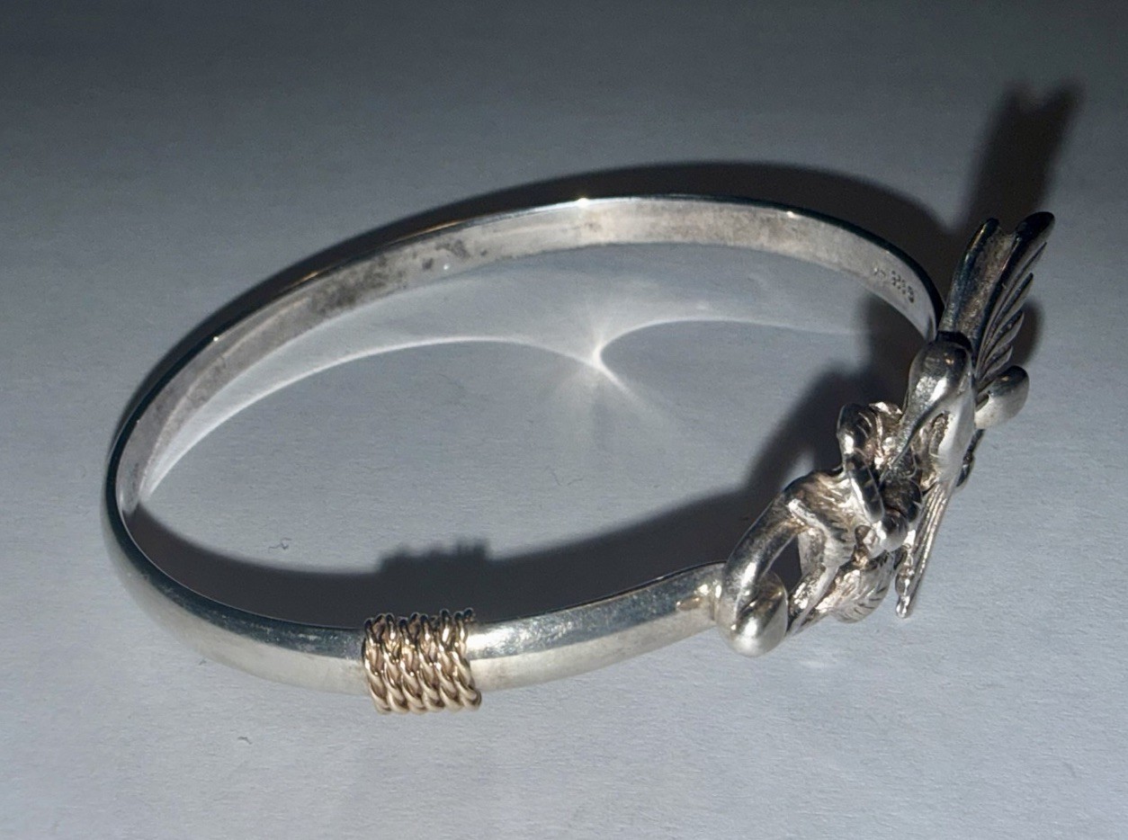 Cape Cod Solid Sterling Silver 14K Gold Hummingbi… - image 2