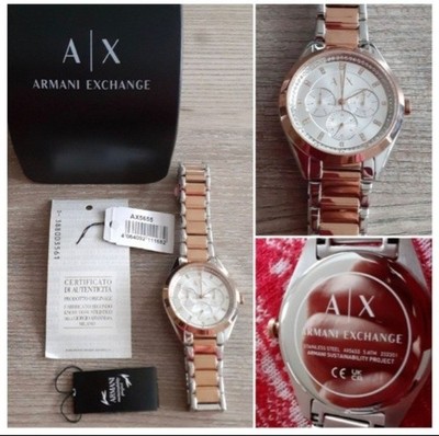 Armani Exchange Damenuhr rosegold Silber  mit  Originalkarton und Zertifikat  Ne