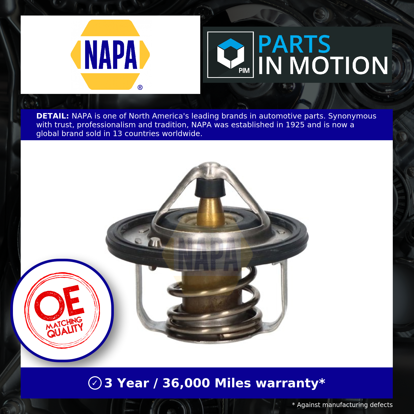 Coolant Thermostat fits SUZUKI VITARA 2.0 94 to 98 H20A NAPA 1767065D00 Quality