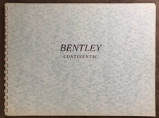Bentley Motors Ltd Continental 1962 Motor Car Literature Sales Price Brochure