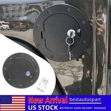 For Jeep Wrangler JK 2007-2017 Aluminum Lockable Fuel Filler Door Gas Tank Cover