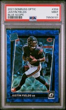 2021 Panini Donruss Optic - Rated Rookie Justin Fields #204 Blue Scope PSA 9 🔥
