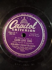 Zutty Singleton And Eddie Miller Crawfish Blues & Cajun Love Song Capitol 10023