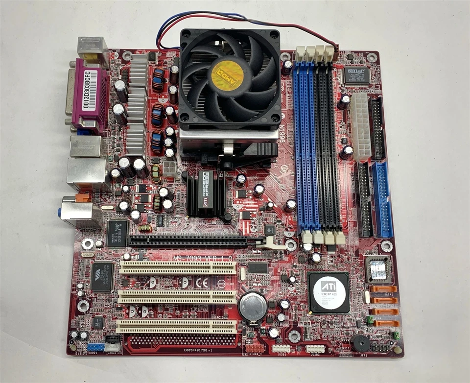 MSI MS-7093 V1.0 RS480M2 Mobo mATX mPGA939 AMD Athlon 64 X2 4200+ 2.2GHz 2GB I/O - Image 2 of 4