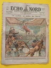 Journal ECHO DU NORD supplément illustré 1922 12p cirque cycliste cage aux fauve