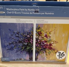 ARTIST'S LOFT MASTERPIECE 2 CANVAS PAINT BY NUMBER KIT SET