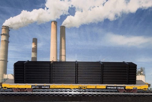 HO Walthers Trailer Train 60' Pullman-Standard Flat Car MTTX 92180 w ...