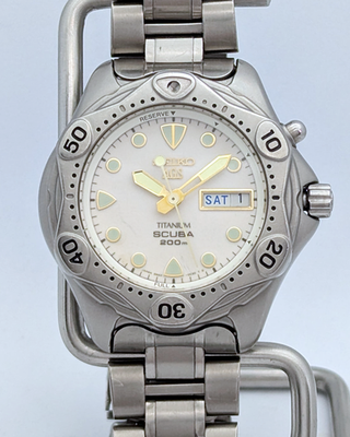 Seiko AGS Kinetic SBBW041 JDM Full Lume Titanium Scuba 200M 5M43
