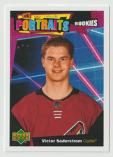 2020-21 Upper Deck UD Portraits Rookies #P60 Victor Soderstrom - Arizona Coyotes