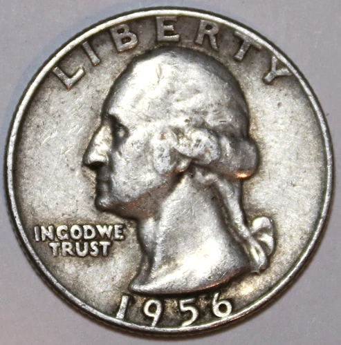 1956-D Washington Quarter - 90% Silver - Very Fine - #1158EA