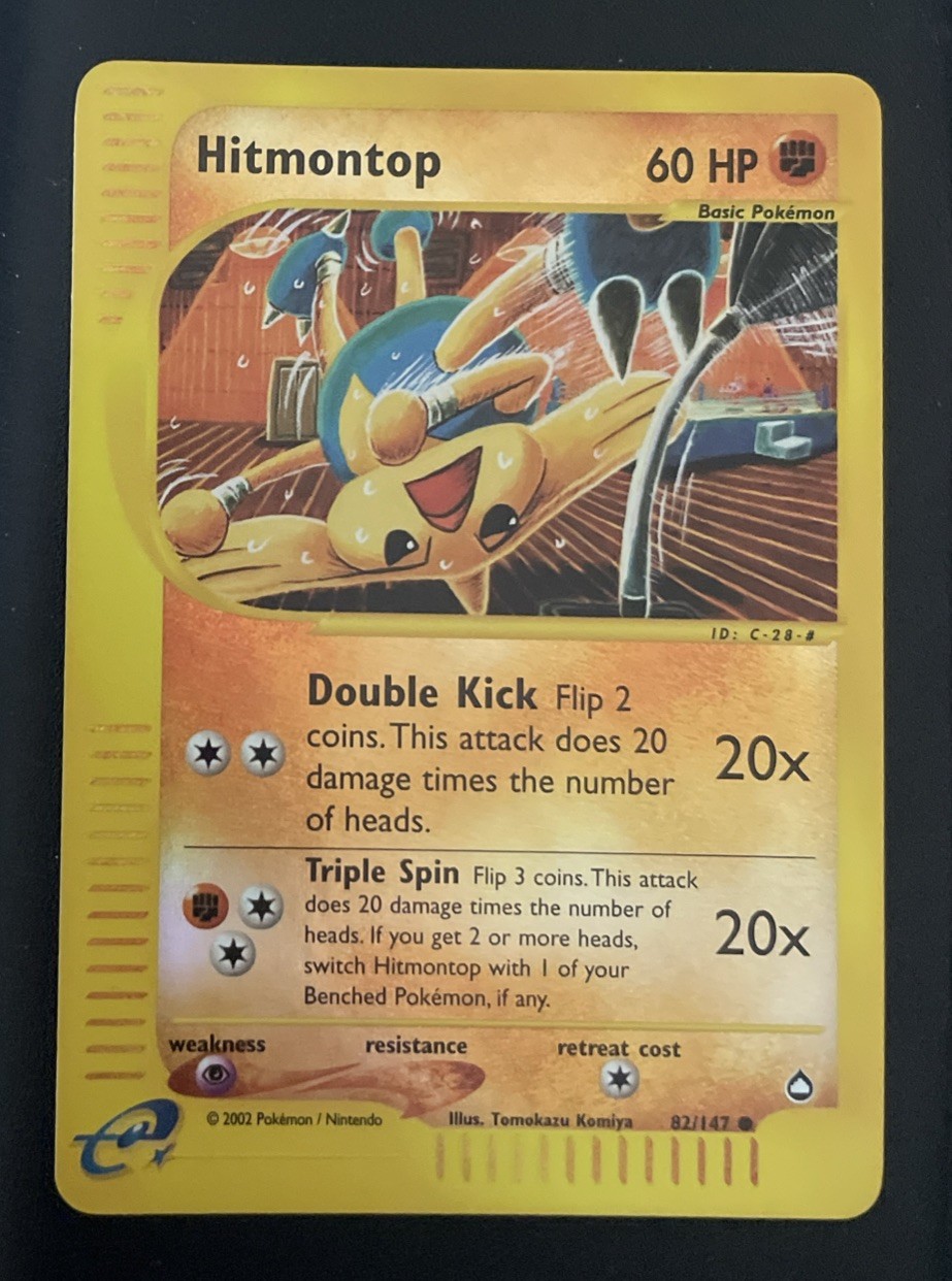 Pokemon Hitmontop 82/147 Aquapolis Reverse Holo NM