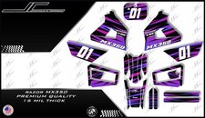 Razor MX350 NEW MODEL graphics kit decals THICK AND HIGH GLOSS