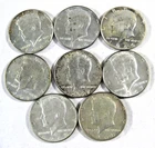 Kennedy Half Dollars 40% Silver 1966 (3), 1967 (3) & 1968 (2) AU+