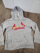 MLB Genuine Merchandise St Louis Cardinals Hoodie Sweatshirt Gray Youth XL