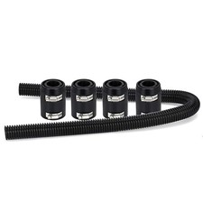 Wenjtp 48 Universal Radiator Hose Kit W 4 Chrome Caps Heat Dissipation