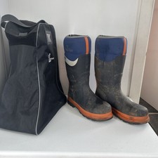 BUCKBOOTS BBZ8000 STYLE SAFETY WELLIES ANKLE PROTECTION S5 SIZE 10 FREE BOOT BAG