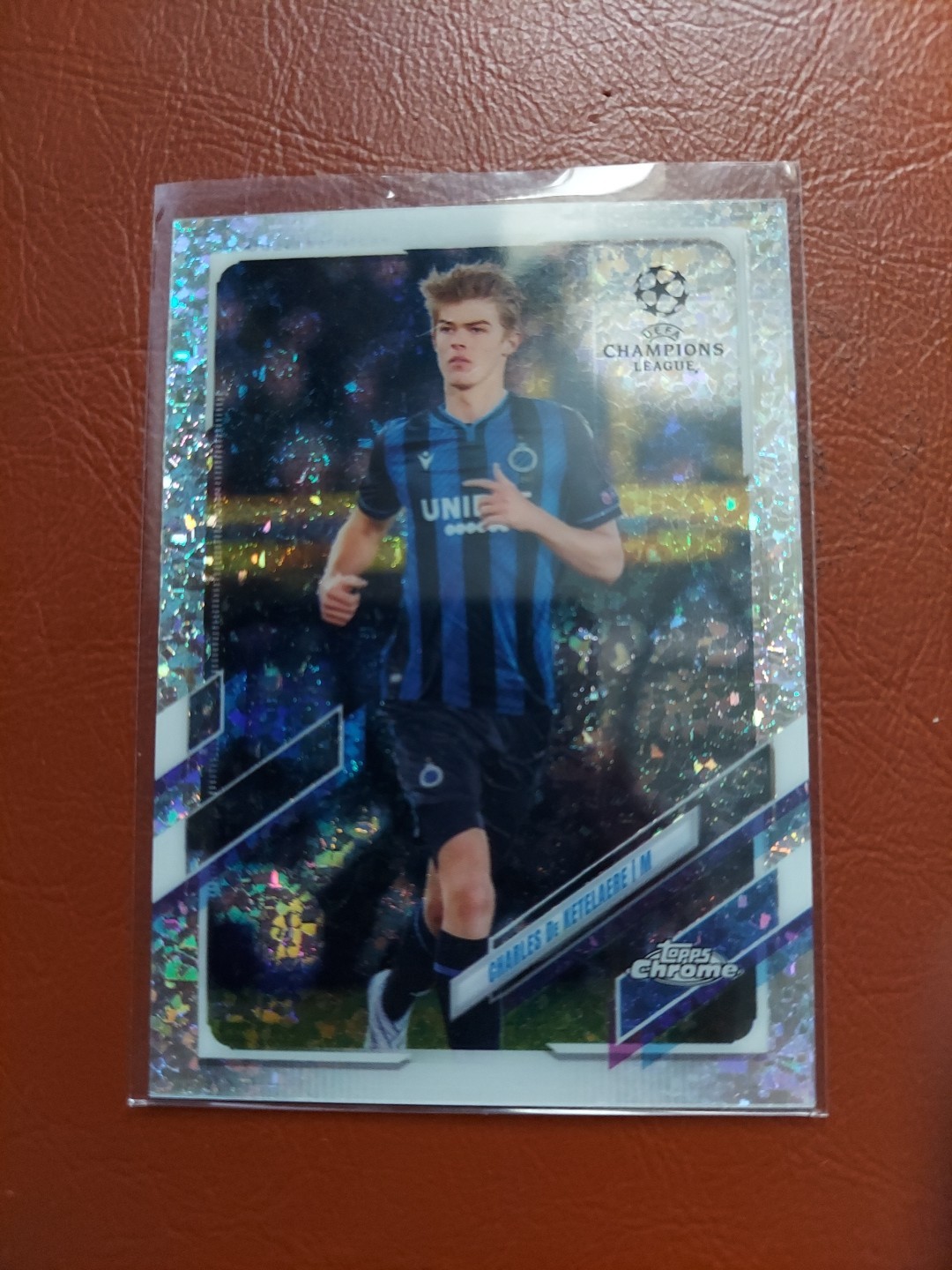 2020 Topps Chrome UEFA #37 Charles De Ketelaere Speckle Refractor