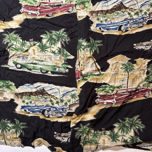 Paradise Found Men's General Motors Hawaiian Shirt Size XL *MISSING 2 BUTTONS - Picture 8 of 11