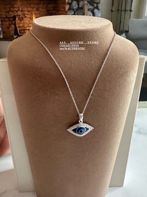 NWT EFFY Diamond (1/10 ct. t.w.) & Enamel Evil Eye 18'' Pendant Necklace