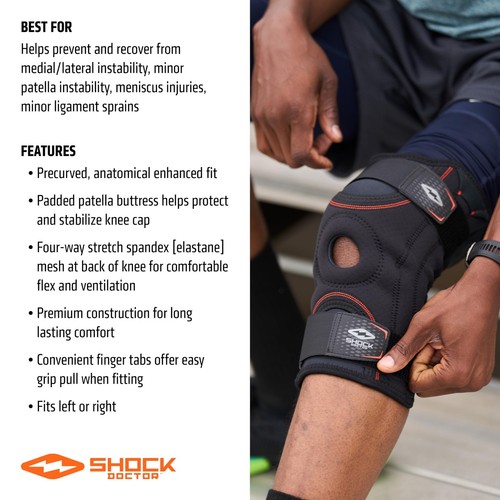 Shock Doctor Knee Brace , Compression Knee Brace for Men & Women, Stability, ... - Picture 4 of 6