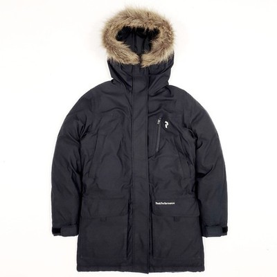 PEAK PERFORMANCE 2L HIPE Down Padded Parka Fur Hood Jacket Coat 10K-Water-Wind S