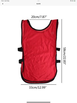 Brandneu 6er-Pack Junior ROT Mesh Trainingslatzhose Medium elastische Seiten