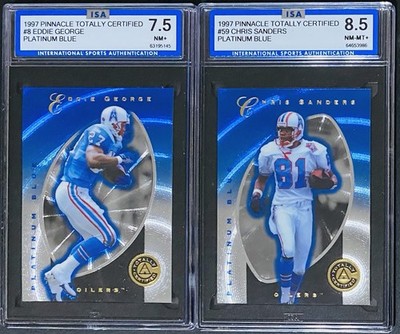 1997 Totally Certified Eddie George & Chris Sanders Houston Oilers Not Psa /2499
