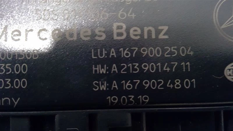 Mercedes-Benz Sprinter 2500 2019 unidad de control colgante A1679002504 Foto 3 de 4