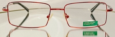 UNITED COLORS OF BENETTON BB08303 08/05 Eyeglasses RED/BLACK New Metal 51-16-135
