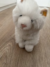 Steiff Kuscheltier Katze weiß   mit Knopf im...