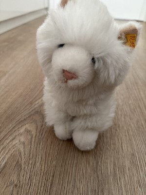 Steiff Kuscheltier Katze weiß   mit Knopf im Ohr   