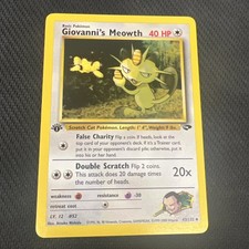 Pokemon TCG Giovanni's Meowth 43/132 *1st Edition* Gym Challenge English 2000 G1 on eBay