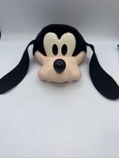 Vintage 1993 Disney Parks Goofy Snap Back Hat Plastic Hard Face Made In USA