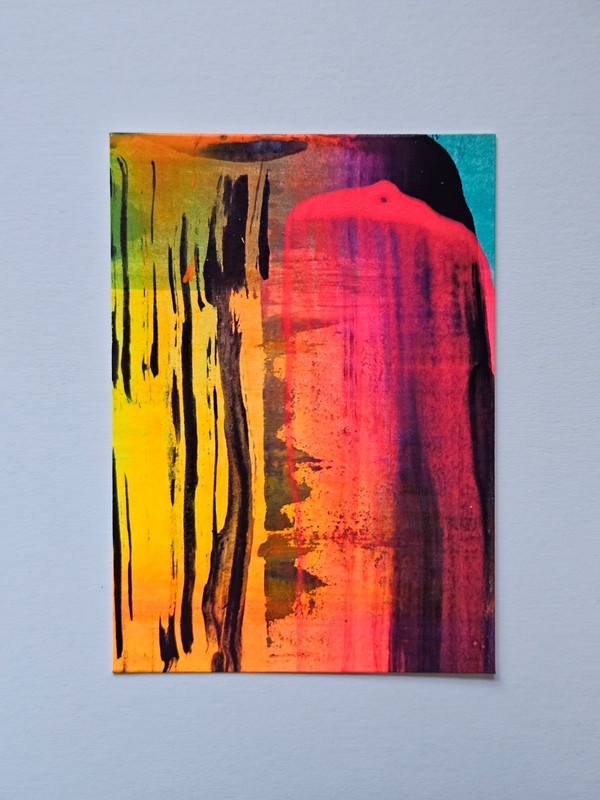 ACEO Original Acrylic Abstract Landscape Jackie T Creates Series 24 #11/16