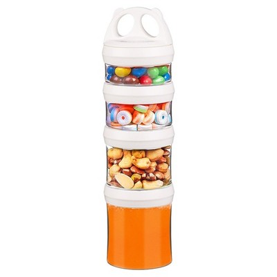 BeneLabel Stackable Food Storage Containers with 1 Count (Pack of 1), White 