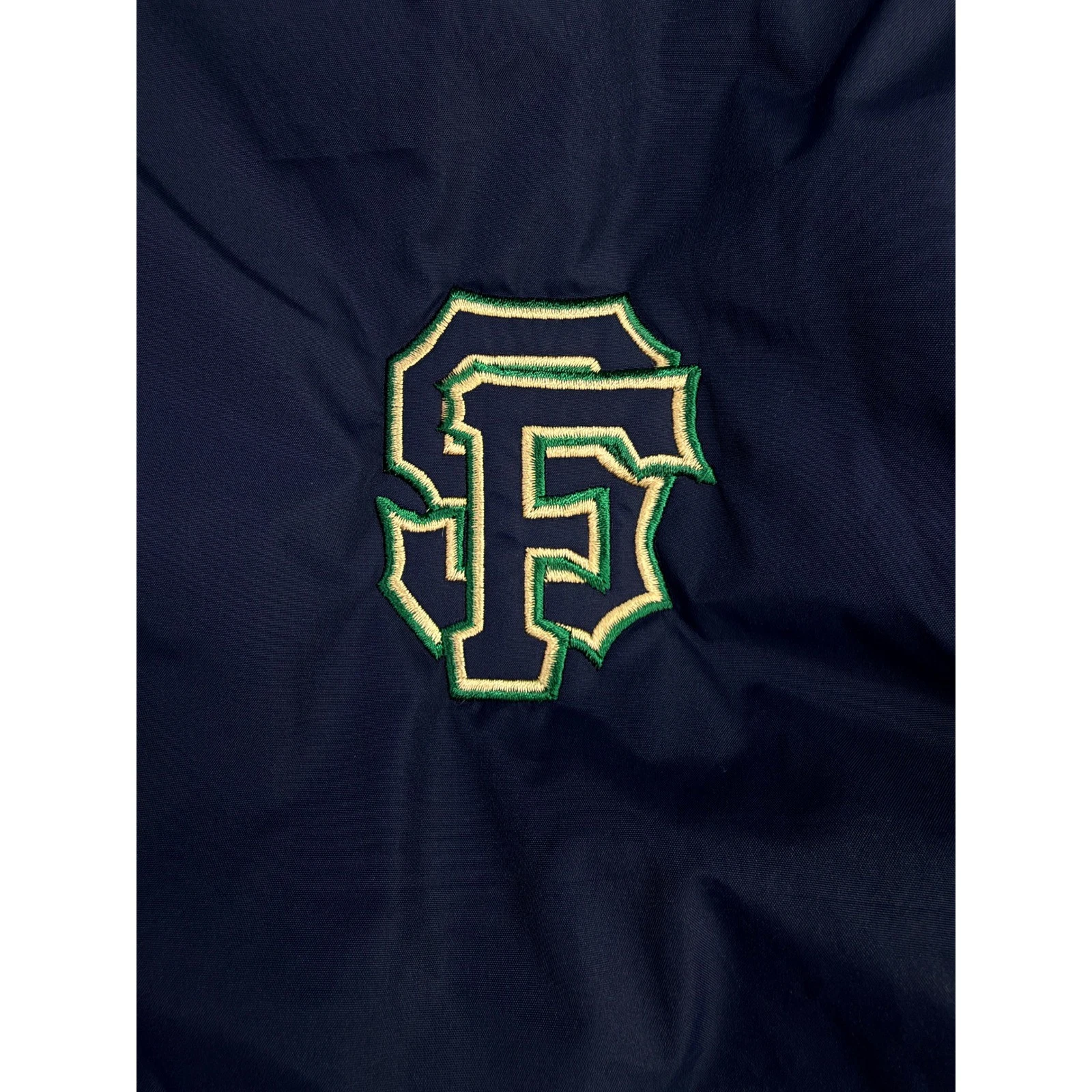 Devon & Jones Reversible Puffer Jacket Mens Medium Navy Green Cougars SF Logo EX - product detail image 2