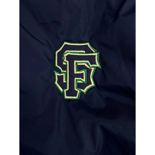 Devon & Jones Reversible Puffer Jacket Mens Medium Navy Green Cougars SF Logo EX image 2